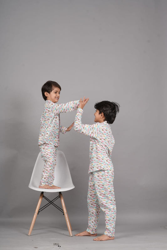 Dooodling Art Printed Nightsuit Set