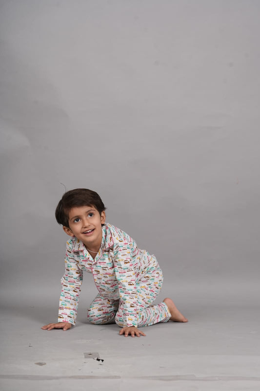 Dooodling Art Printed Nightsuit Set
