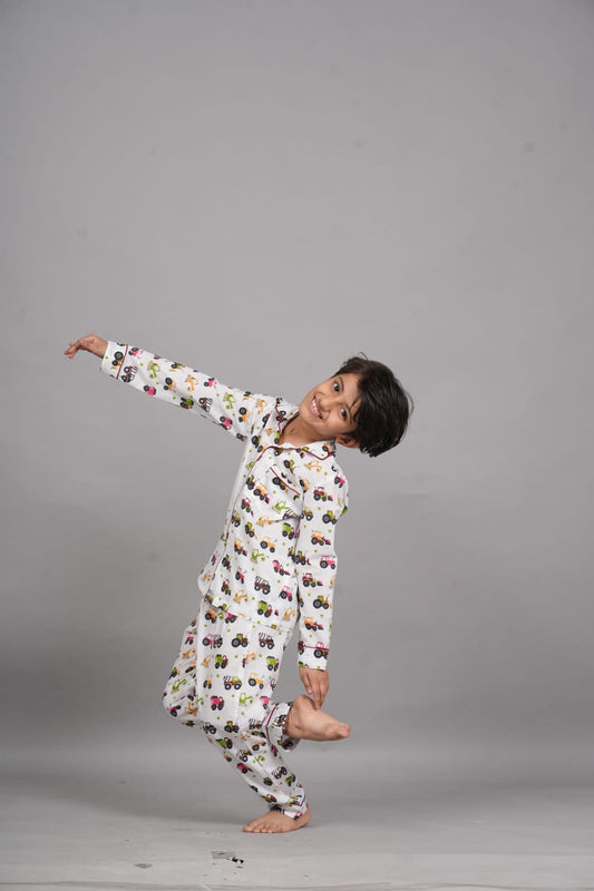 Good Mood Printed Girls Nightsuit Set
