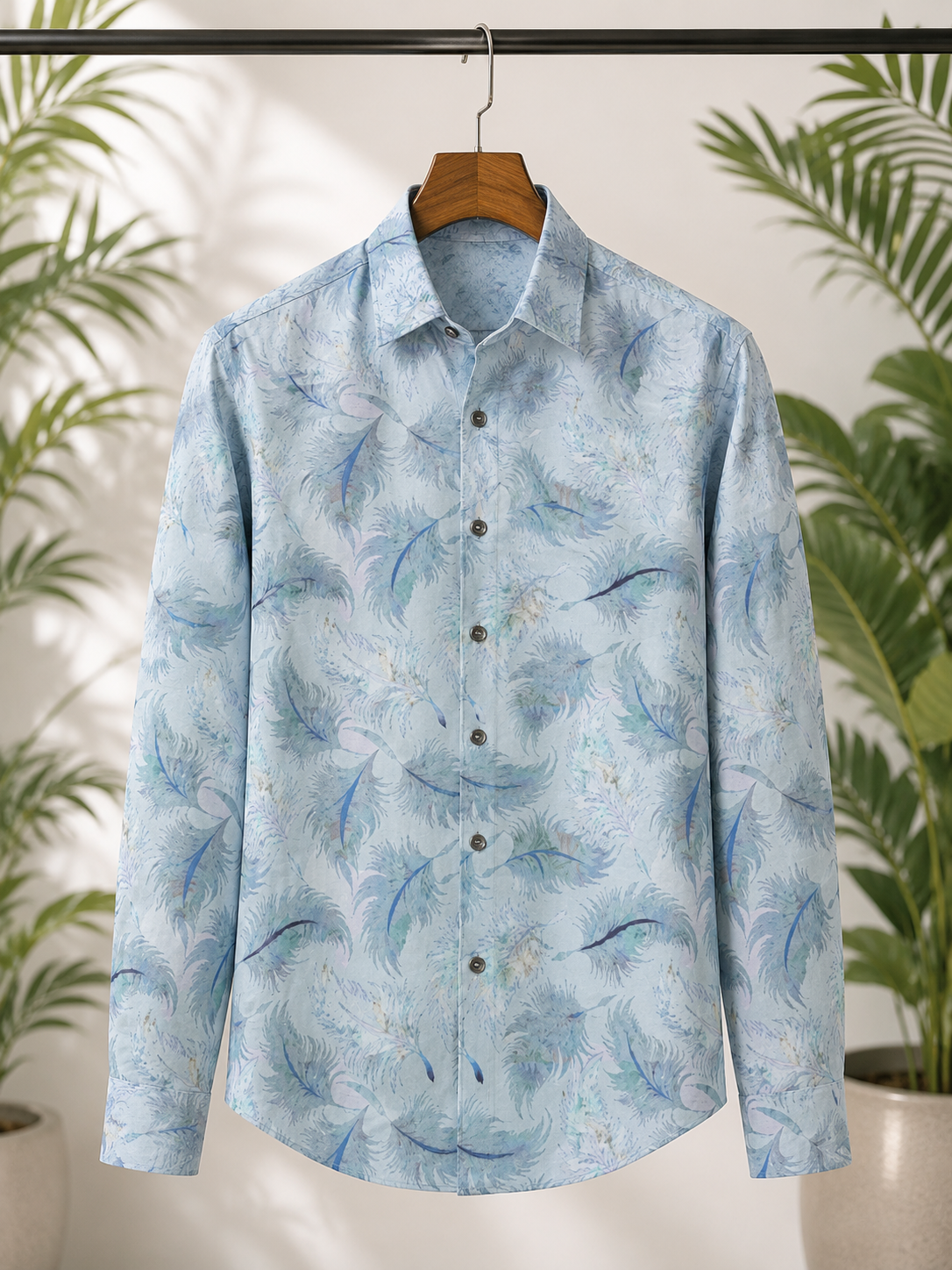ROYYD Tropical Feather Linen Shirt