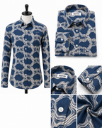 ROYYD Printed Casual Shirt with vibrant floral design, long sleeves, and button-up front, made from lightweight fabric.