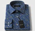 ROYYD Giza cotton printed casual shirt with short sleeves and button closure, featuring a vibrant geometric pattern.
