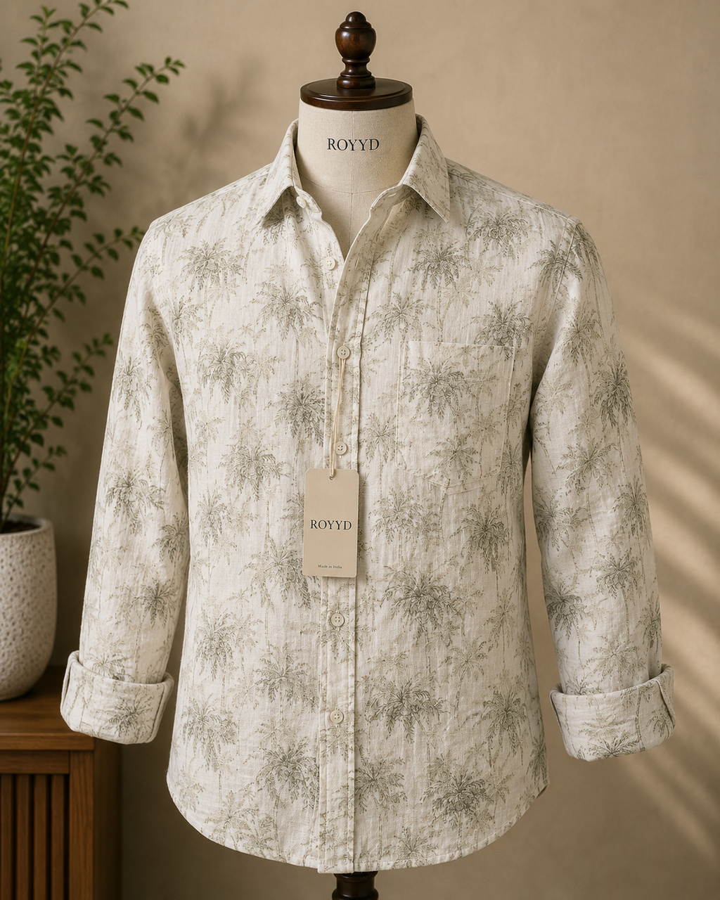 ROYYD Tropical Palm Linen Shirt