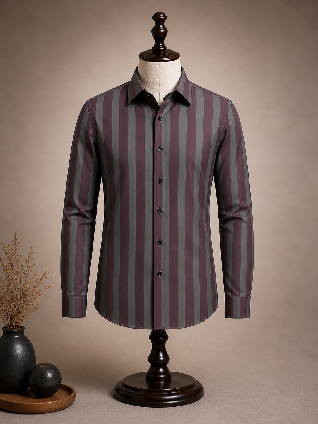 ROOYD Giza Strip Printed Premium Formal Shirt
