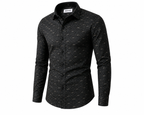 ROYYD Giza cotton printed casual shirt, men's short-sleeve shirt with geometric patterns, lightweight and comfortable fabric.