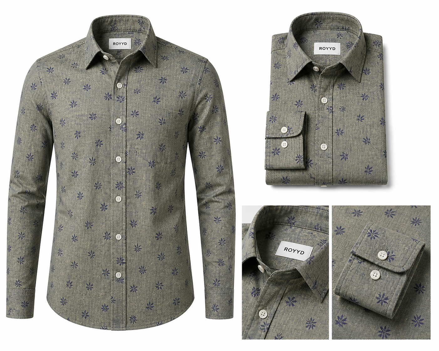 ROYYD Giza Cotton Printed  Casual Shirt