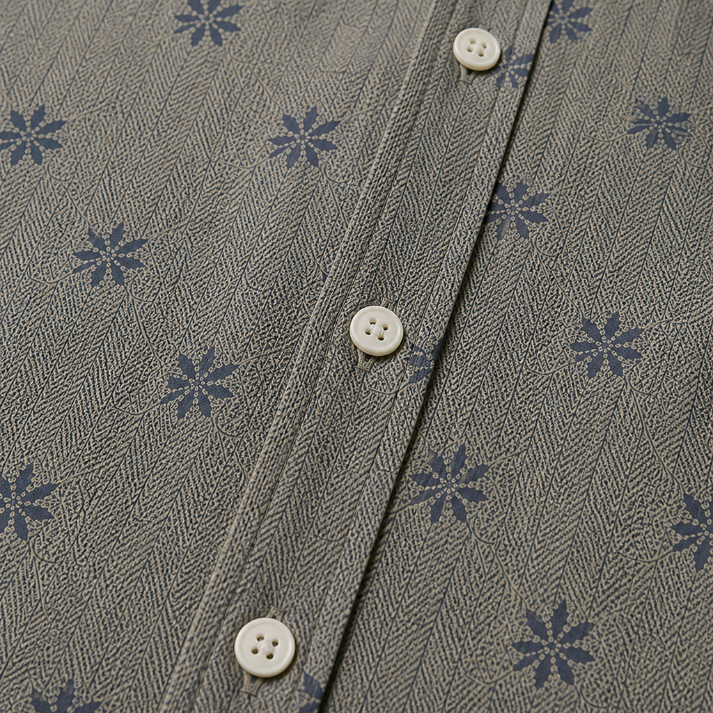 ROYYD Giza cotton printed casual shirt with a stylish design, featuring comfortable fabric and classic fit.
