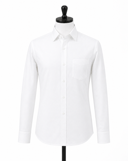 Premium Wrinkle-Free White Spun Fabric Shirt