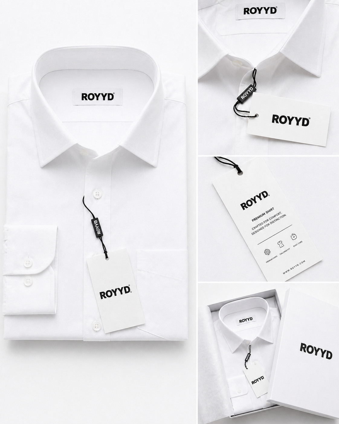 Premium Wrinkle-Free White Spun Fabric Shirt